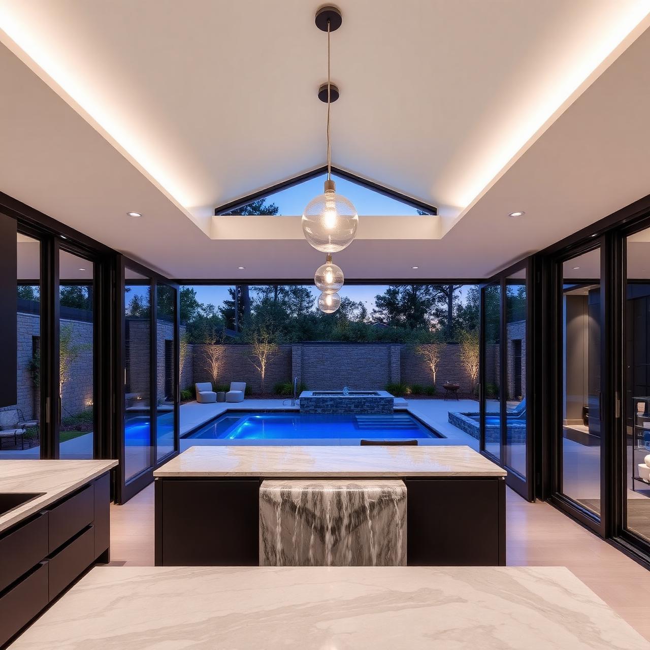 Luxury kitchen with bifold doors